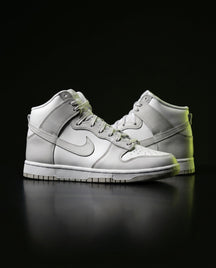 NK Suede Panelled High-Top Trainer White Grey