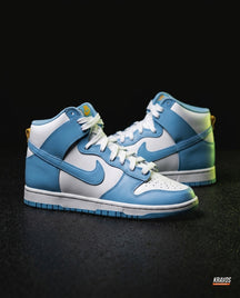 NK Suede Panelled High-Top Trainer White University Blue