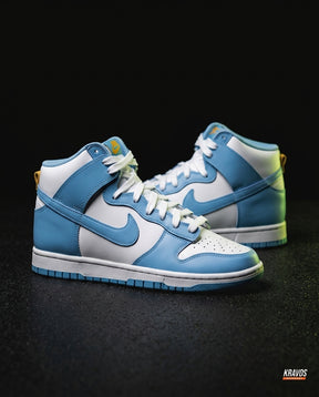 NK Suede Panelled High-Top Trainer White University Blue