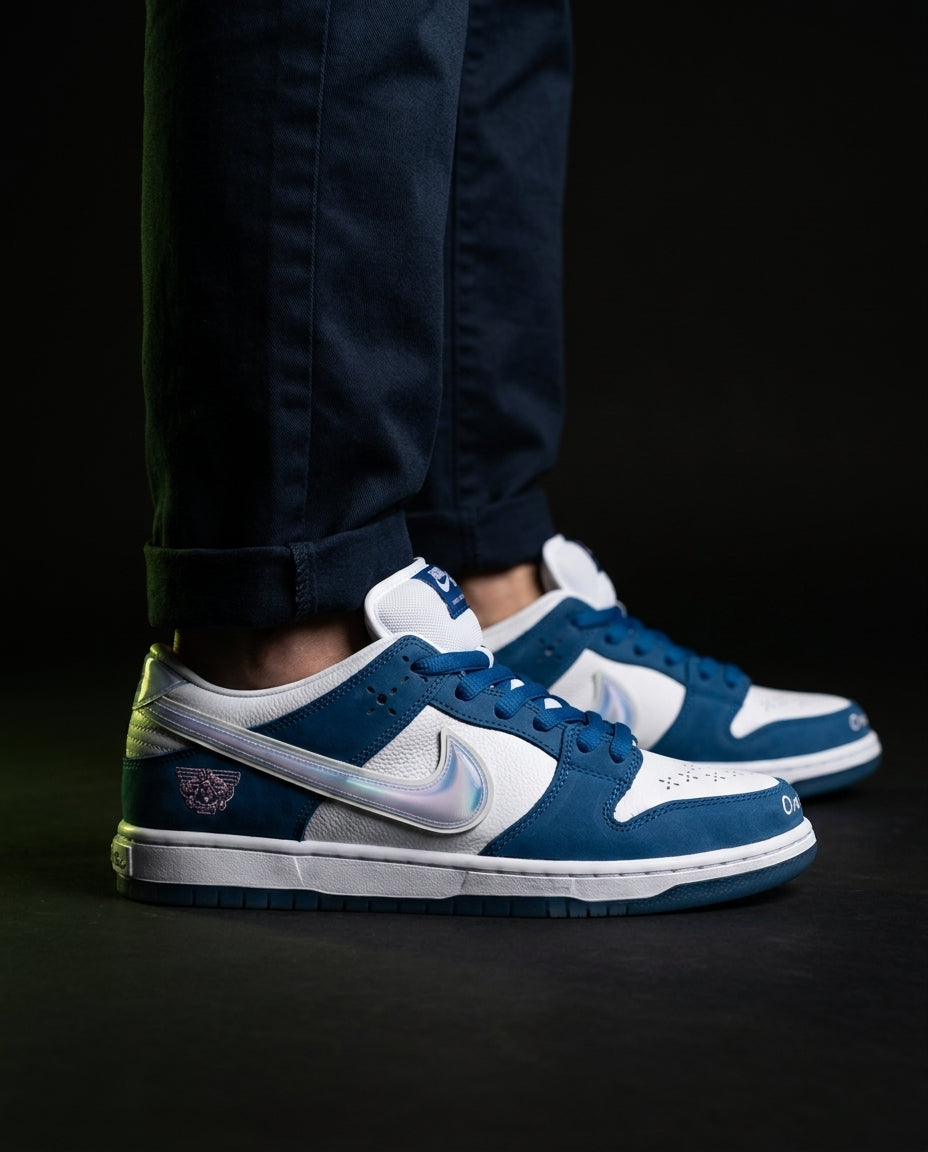 NK Suede Perforated-Toe Skate Trainer