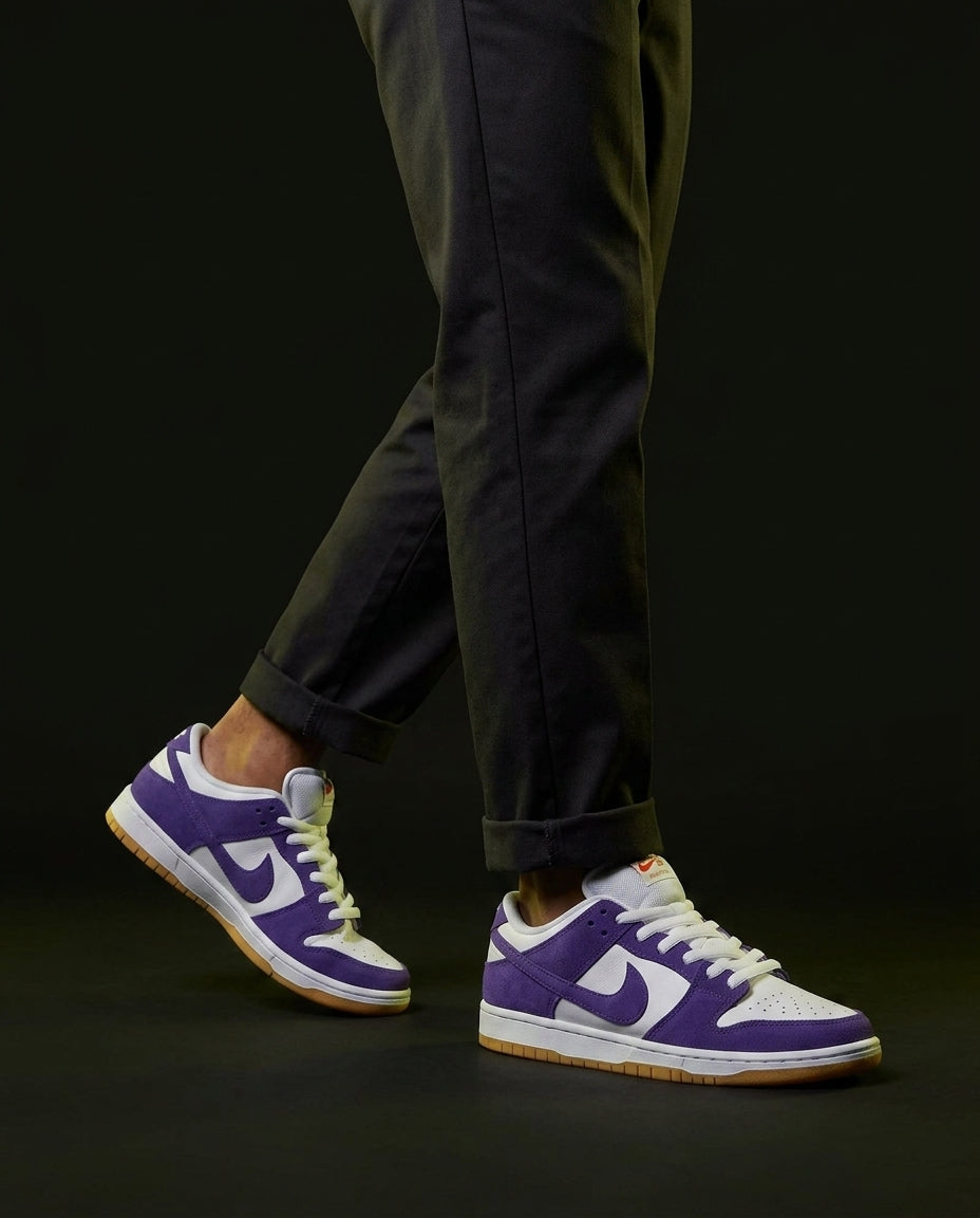 NK Suede Perforated Toe Skate Trainer