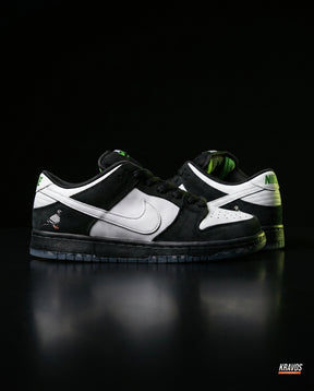 NK Suede Pigeon-Patch Skate Trainer Black White