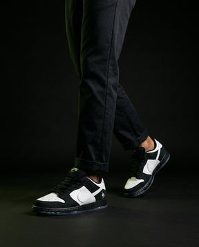 NK Suede Pigeon-Patch Skate Trainer Black White