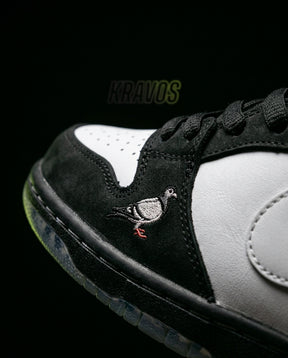 NK Suede Pigeon-Patch Skate Trainer Black White