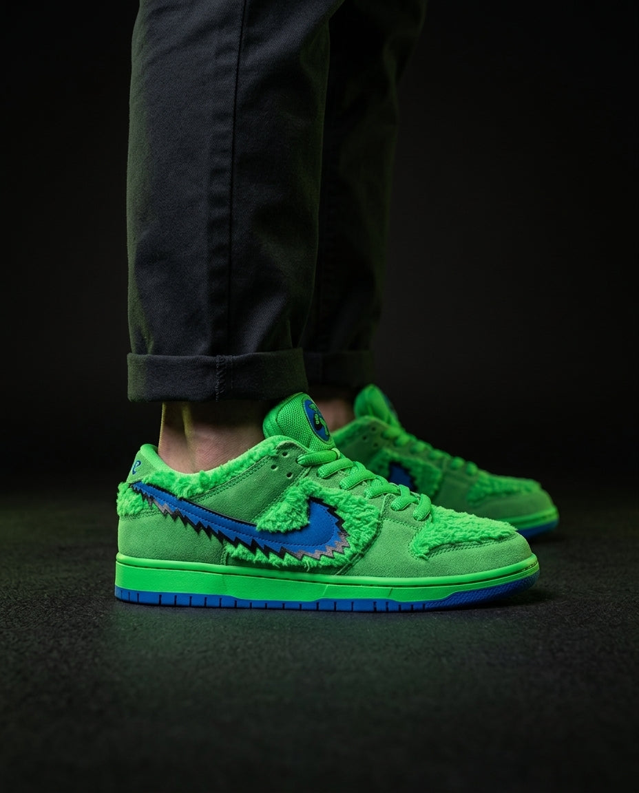 NK Suede Shearling Overlay Skate Low