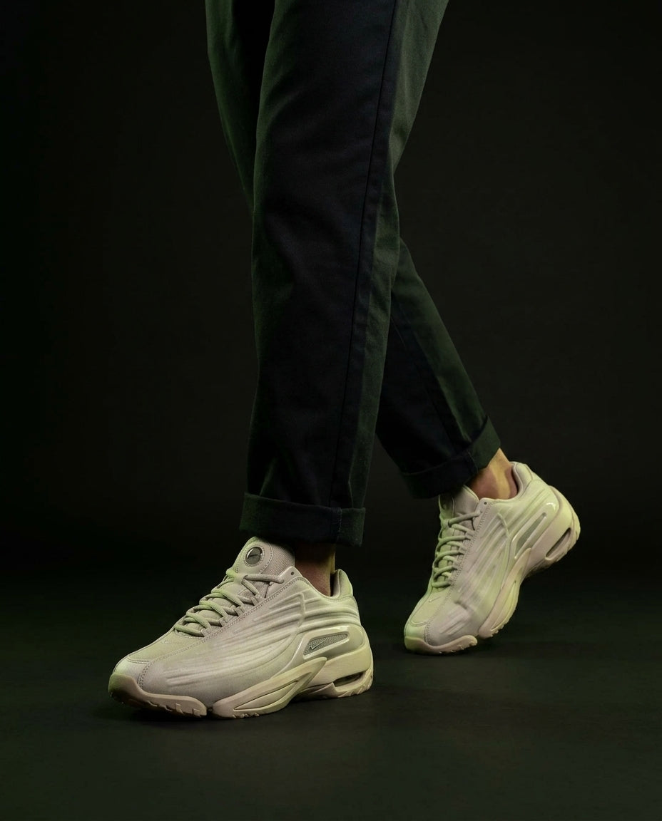 NK Synthetic Ribbed Chunky Trainer Khaki Gum