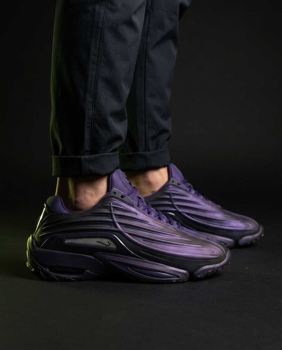 NK Synthetic Ribbed Chunky Trainer Purple Black