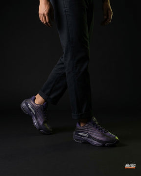 NK Synthetic Ribbed Chunky Trainer Purple Black