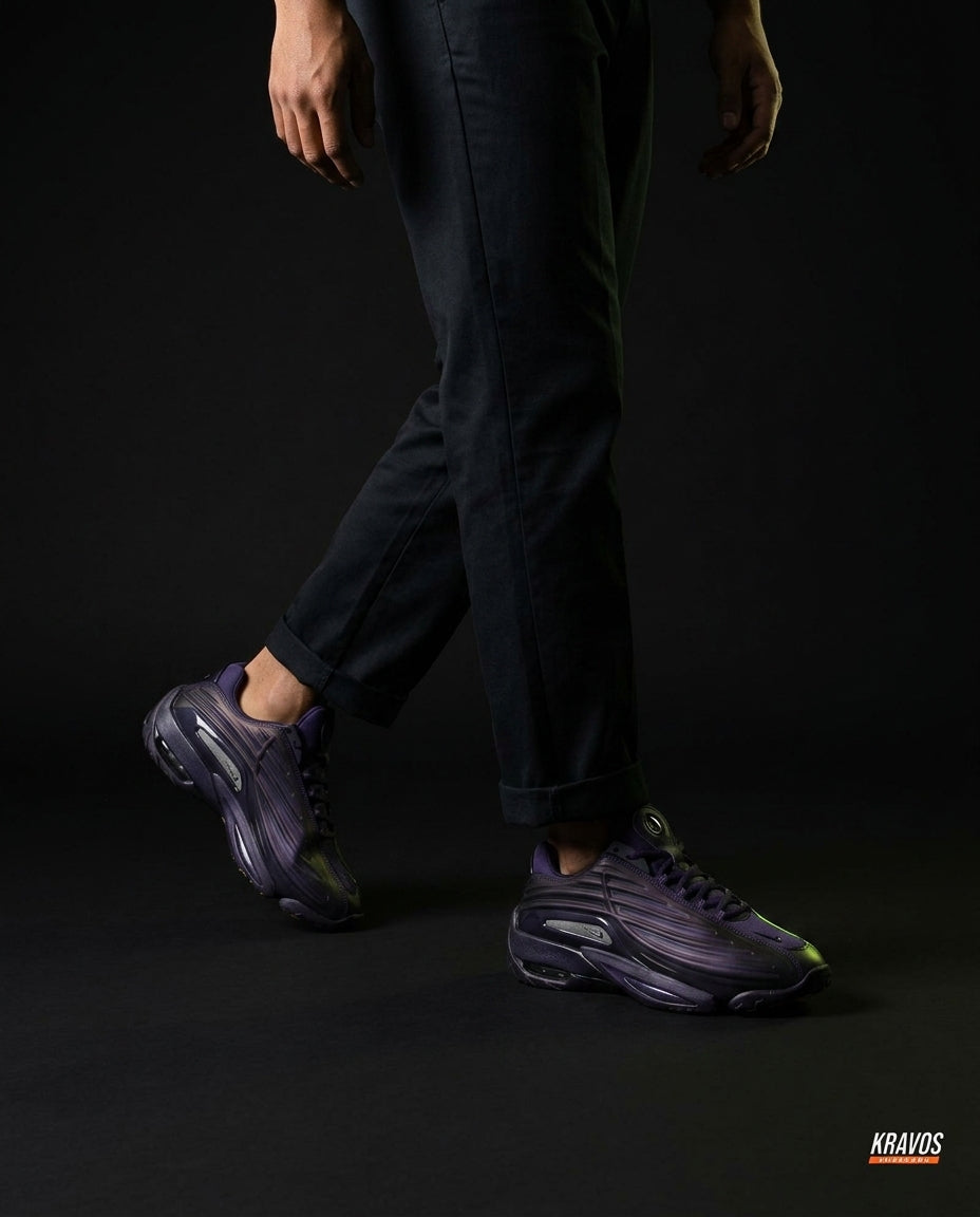 NK Synthetic Ribbed Chunky Trainer Purple Black