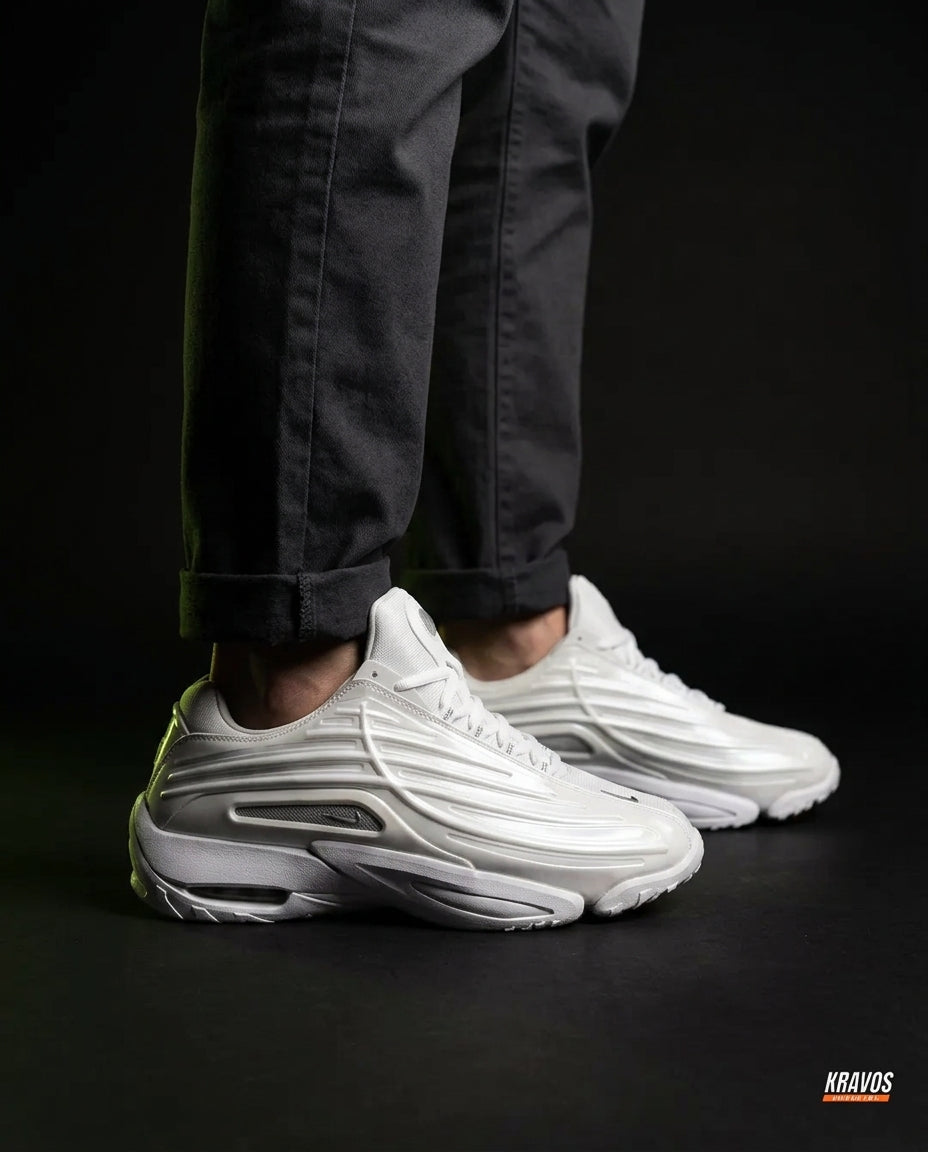 NK Synthetic Ribbed Chunky Trainer White Grey