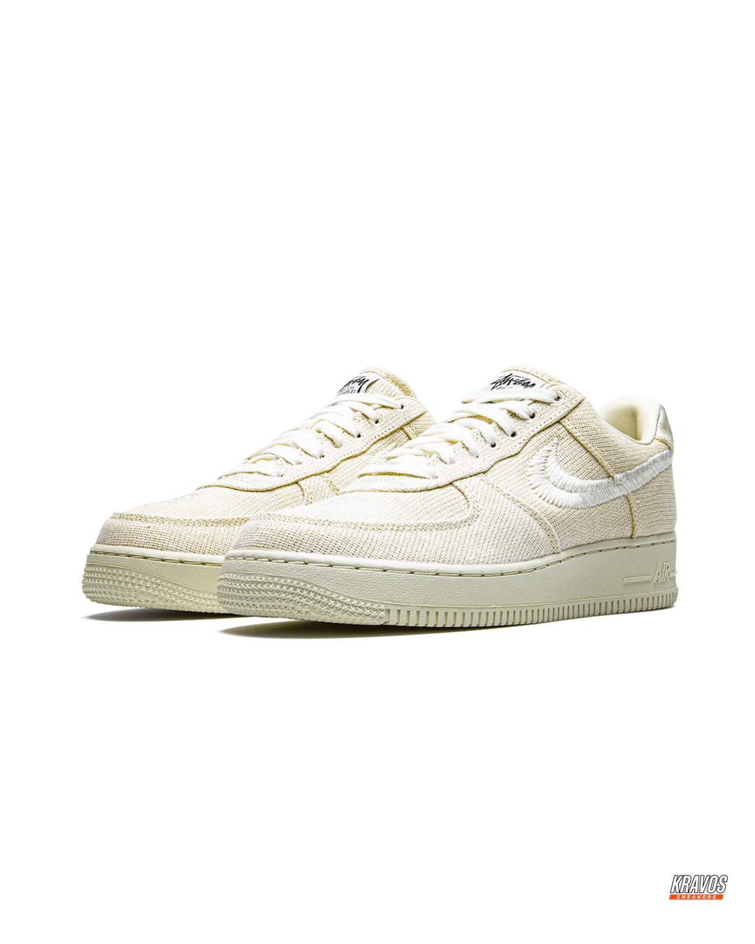 NK Woven Canvas Frayed-Swoosh Trainer