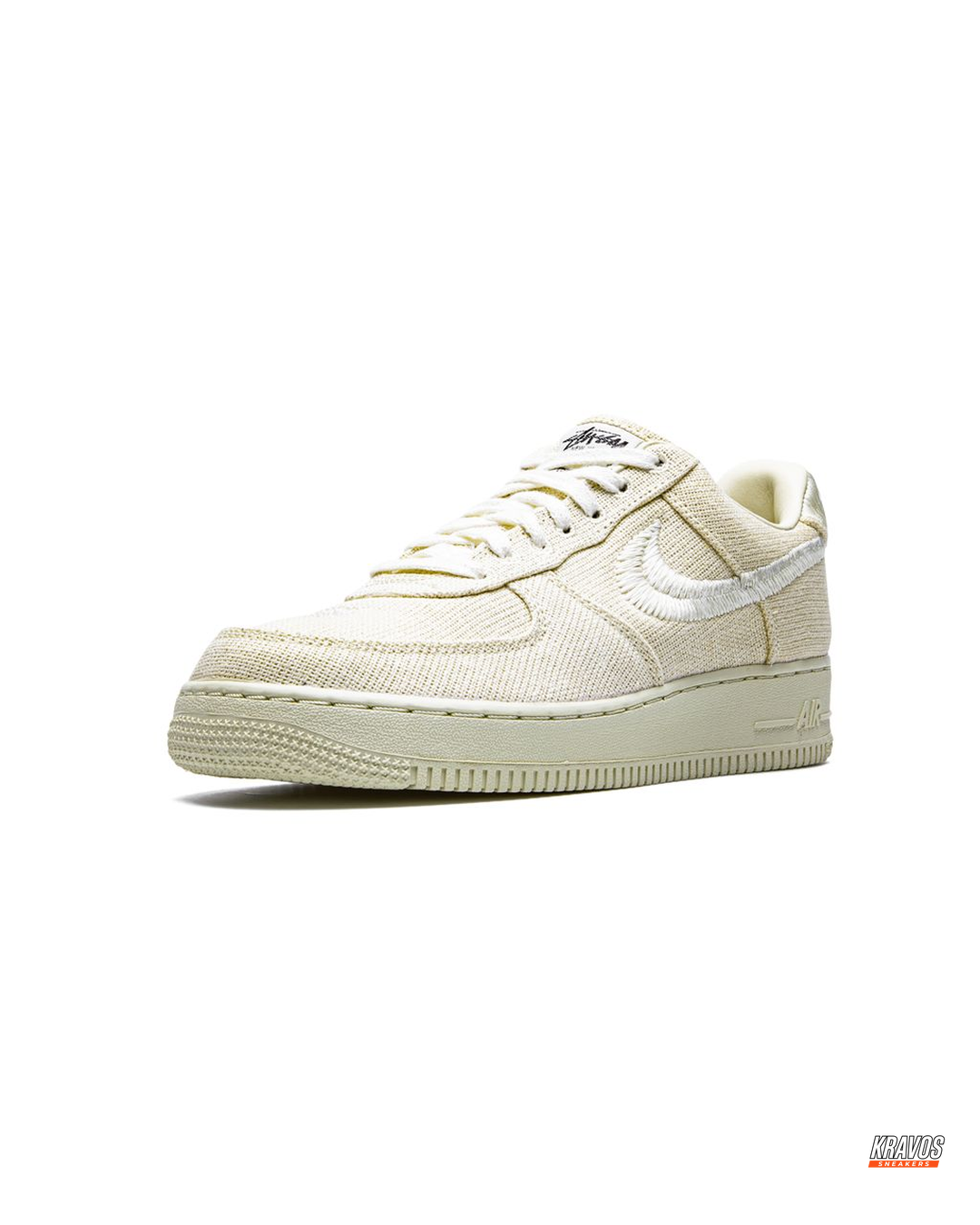 NK Woven Canvas Frayed-Swoosh Trainer