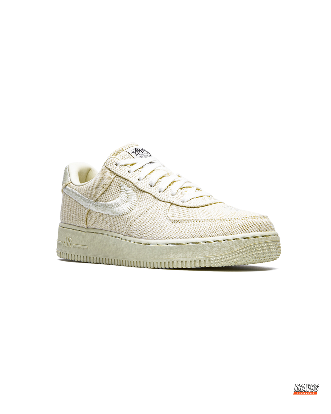 NK Woven Canvas Frayed-Swoosh Trainer