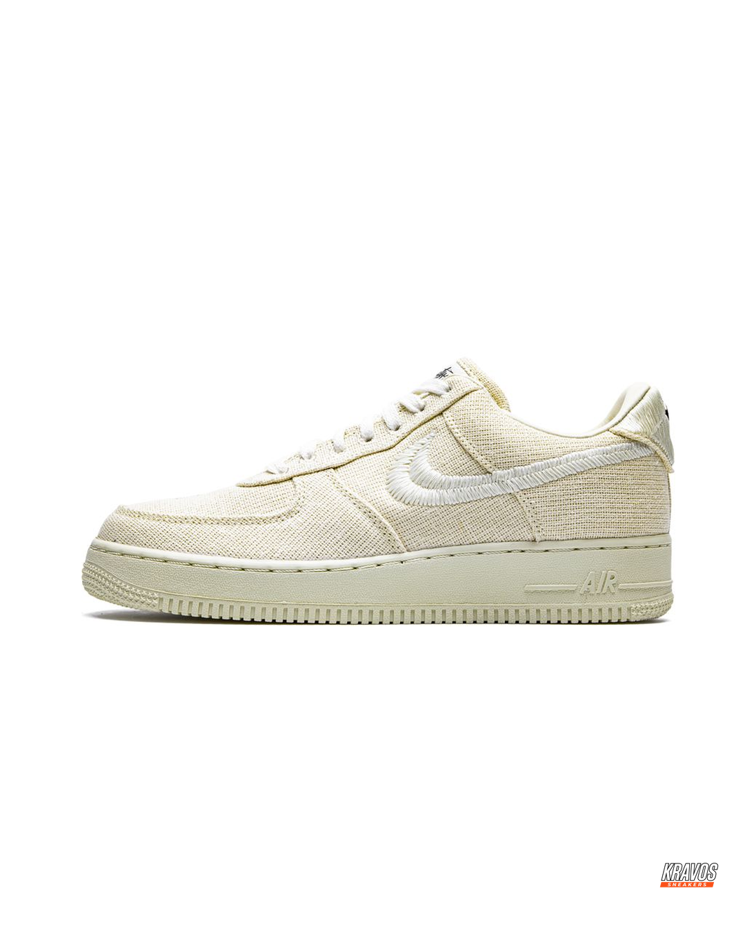 NK Woven Canvas Frayed-Swoosh Trainer