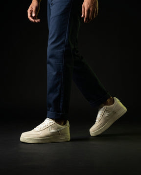 NK Woven Canvas Frayed-Swoosh Trainer