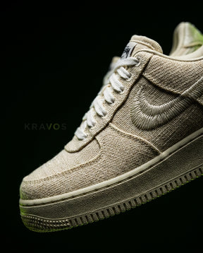 NK Woven Canvas Frayed-Swoosh Trainer