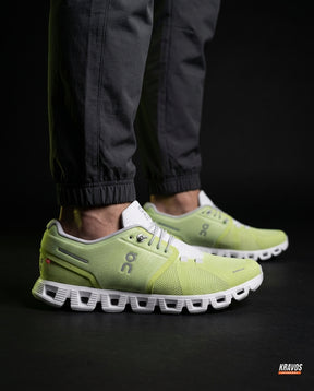 ON 5 Mesh CloudTec Running Trainer Lime White