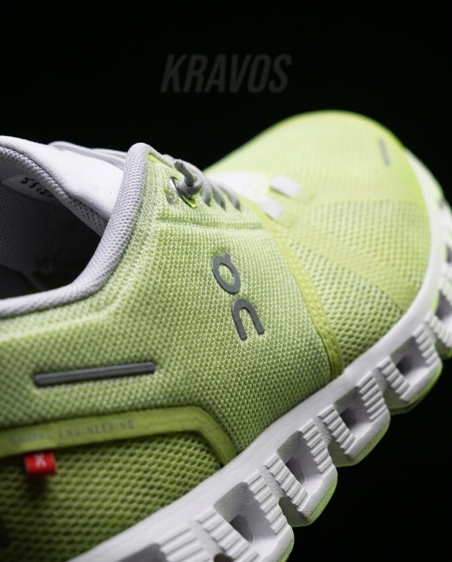 ON 5 Mesh CloudTec Running Trainer Lime White