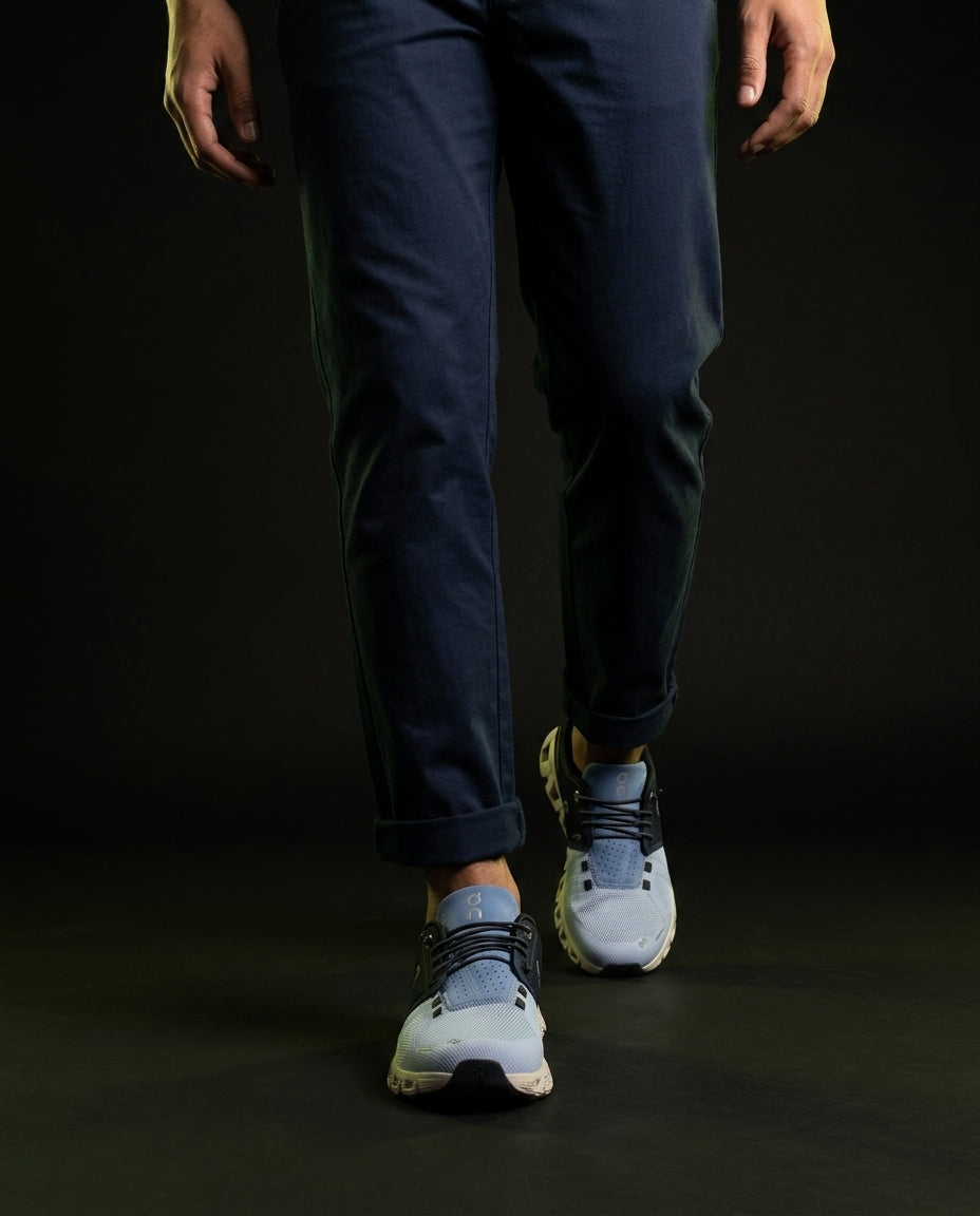 ON 5 Mesh CloudTec Running Trainer Navy Blue White