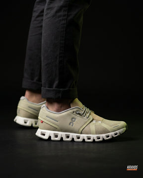 ON 5 Mesh CloudTec Running Trainer Sand Cream