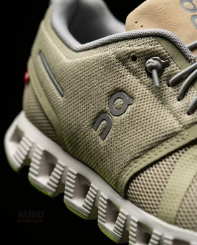 ON 5 Mesh CloudTec Running Trainer Sand Cream