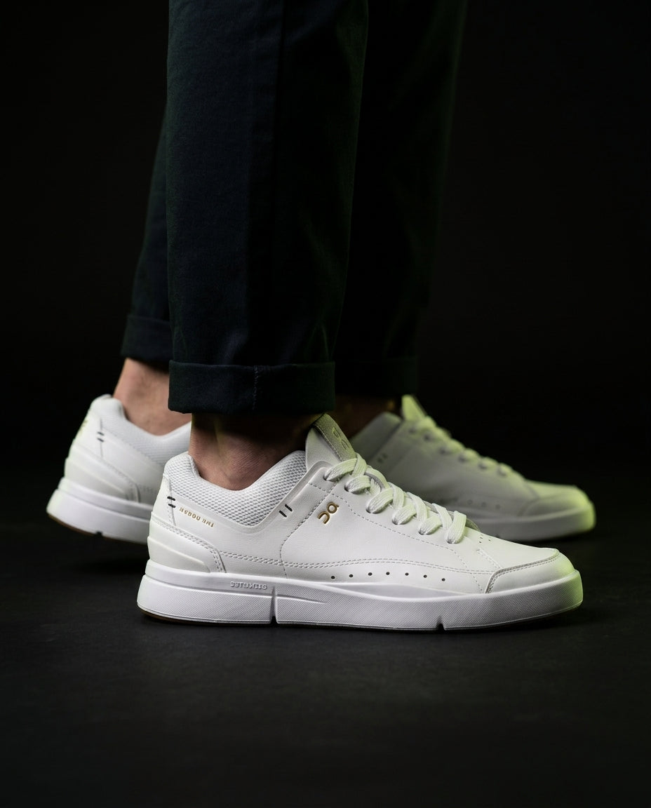 ON Leather Gum-Sole Court Trainer