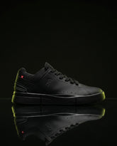 ON Leather Panelled Court Trainer Triple Black