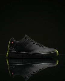 ON Leather Panelled Court Trainer Triple Black