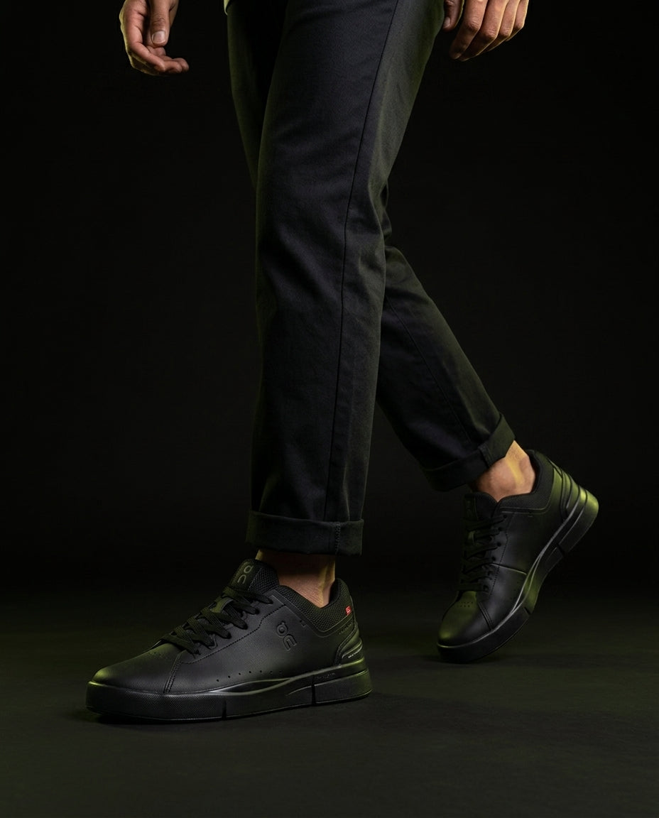 ON Leather Panelled Court Trainer