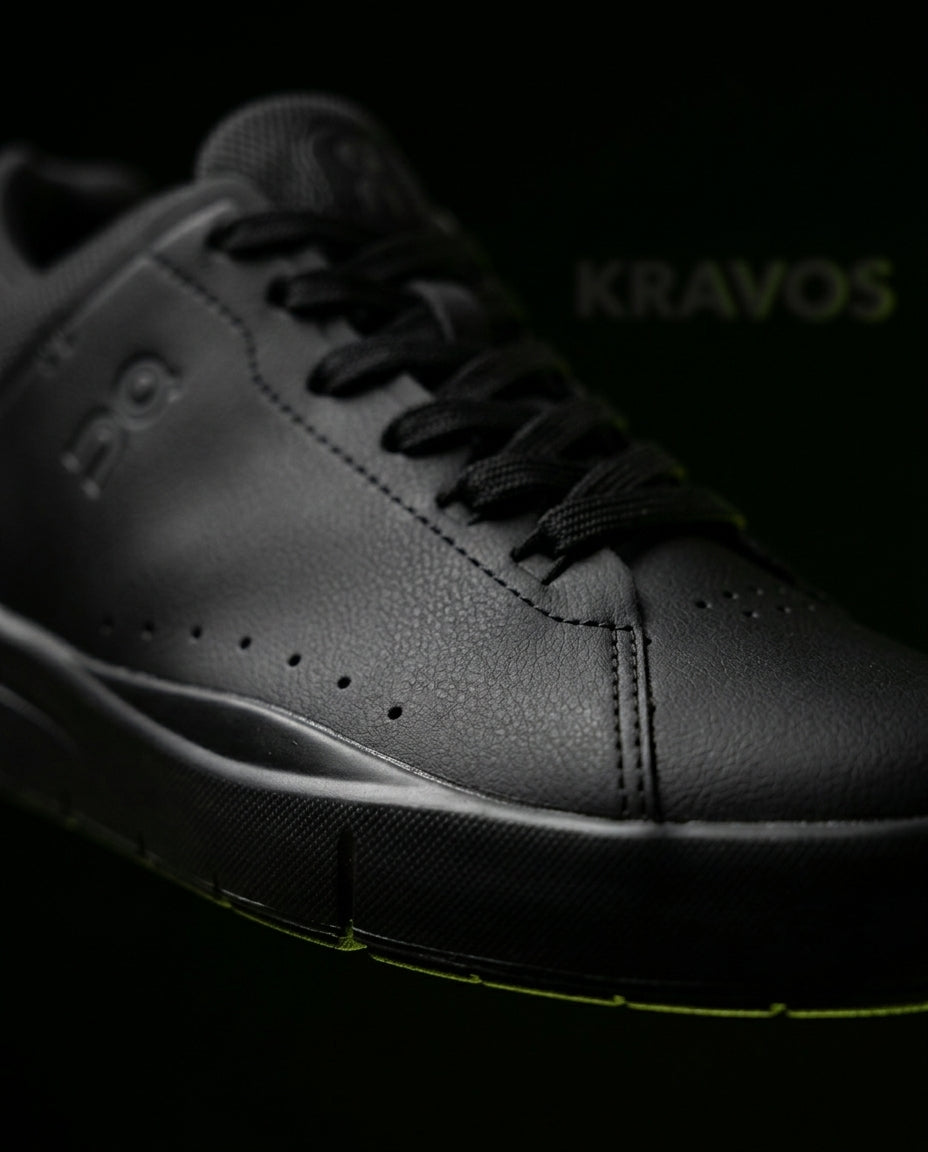 ON Leather Panelled Court Trainer