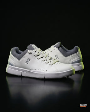 ON Leather Panelled Court Trainer White Grey