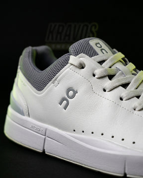 ON Leather Panelled Court Trainer White Grey