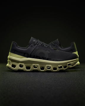 ON Mesh Cutout Sole Running Trainer Black Green