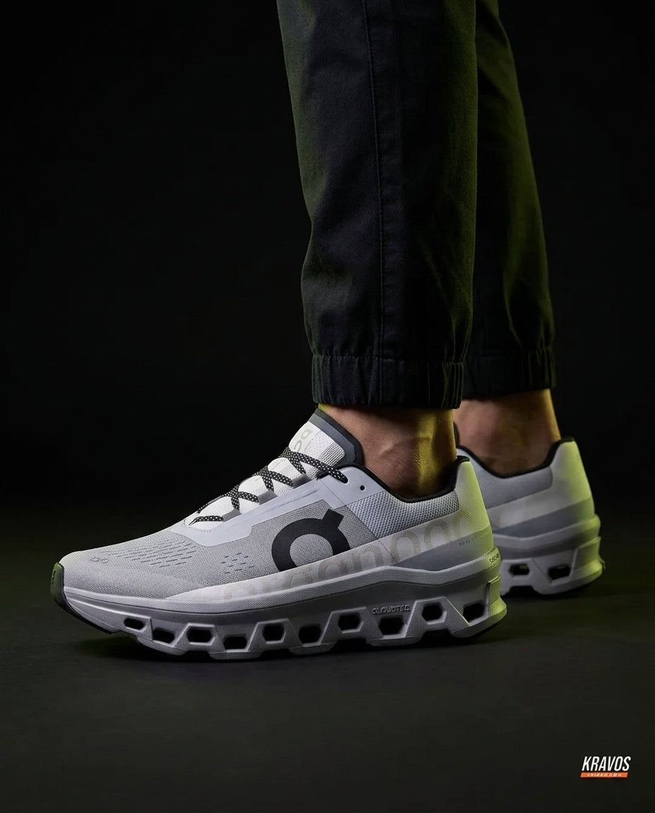 ON Mesh Cutout-Sole Running Trainer Grey White Black