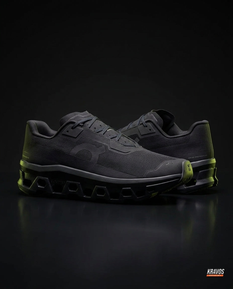 ON Mesh Cutout-Sole Running Trainer Triple Black