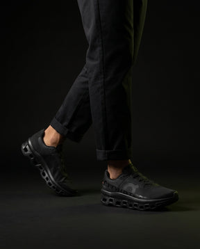 ON Mesh Cutout Sole Running Trainer Triple Black