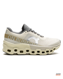 ON Mesh Honeycomb-Sole Cushioned Runner White Beige Gold #whitebeigegold