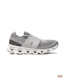 ON Mesh Layered Cloudtec Runner Grey White #greywhite