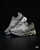 ON Mesh Layered Cloudtec Runner Grey White
