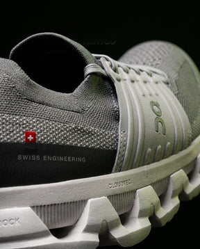 ON Mesh Layered Cloudtec Runner Grey White