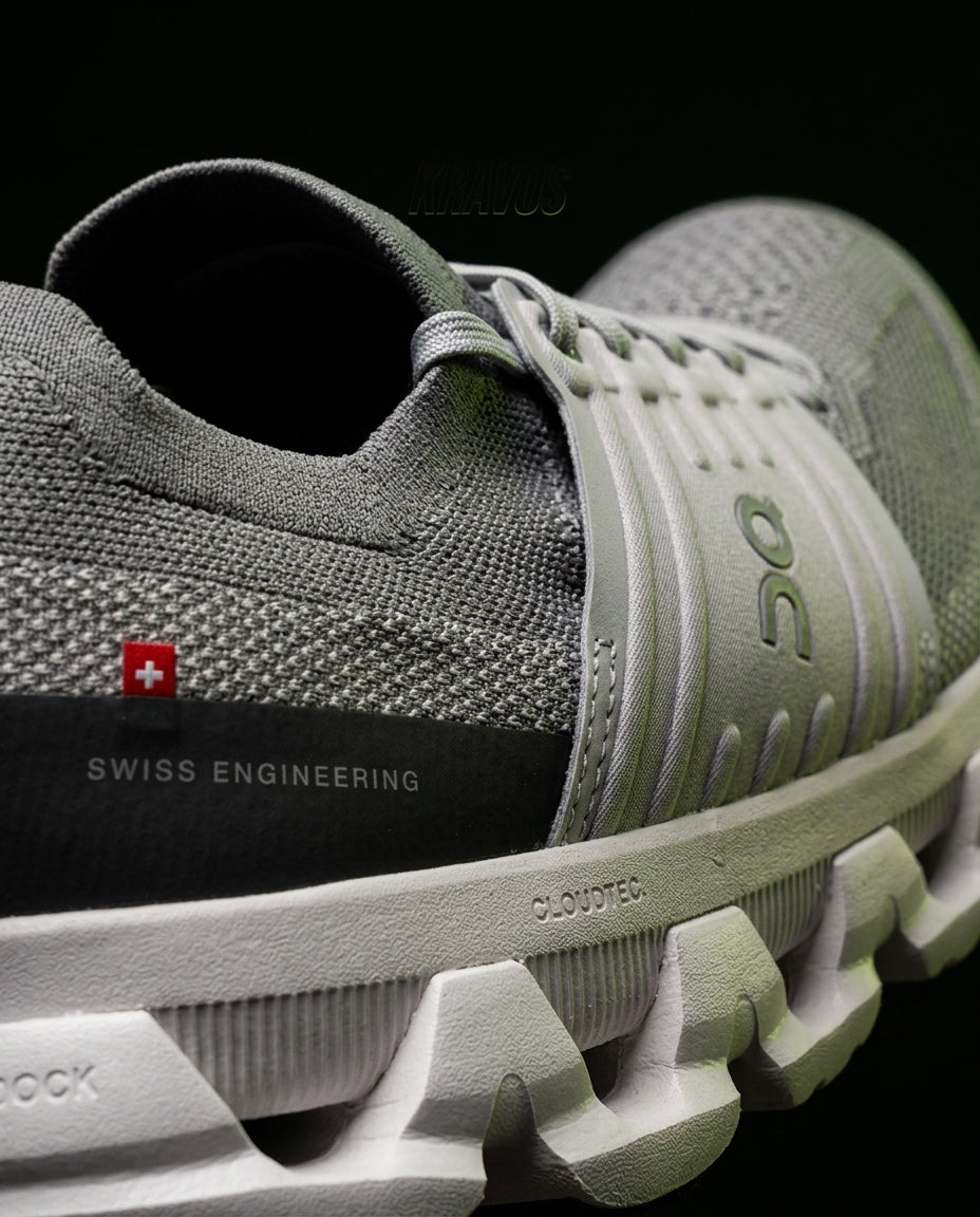 ON Mesh Layered Cloudtec Runner Grey White
