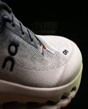ON Mesh Perforated Cushioned Running Trainer Grey White Orange
