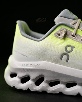 ON Mesh Perforated Sole Running Trainer White Yellow