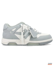 OW Leather Panelled Arrow Trainer Grey White #greywhite
