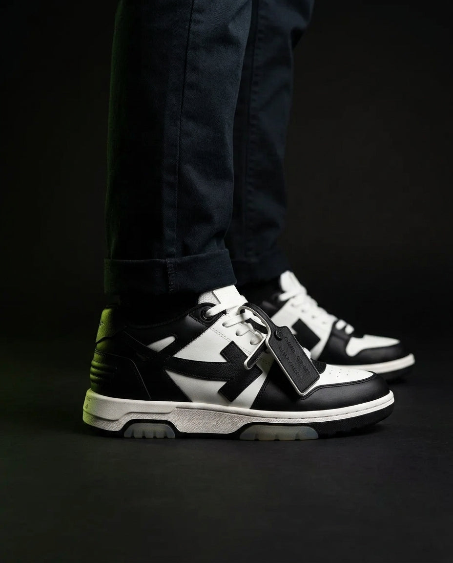 OW Leather Panelled Arrow Trainer