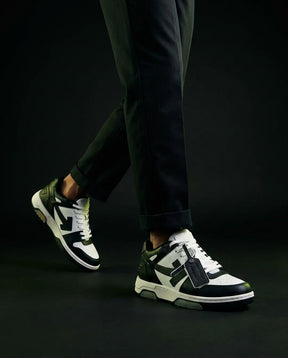 OW Leather Panelled Arrow Trainer