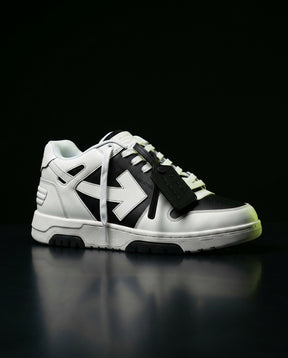 OW Leather Panelled Basketball Trainer
