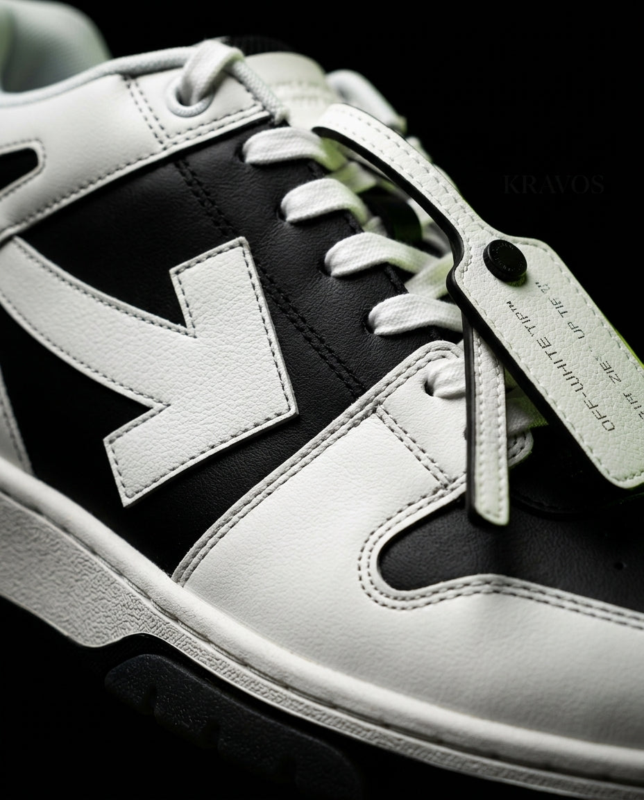 OW Leather Panelled Basketball Trainer