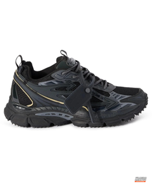 OW Mesh Layered Trail Runner Black Grey #blackgrey