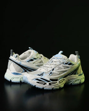 OW Mesh Layered Trail Runner White Blue Black